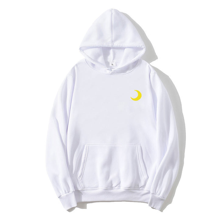 Damen Kapuzenpullover mit süßem Mondmotiv Skjora