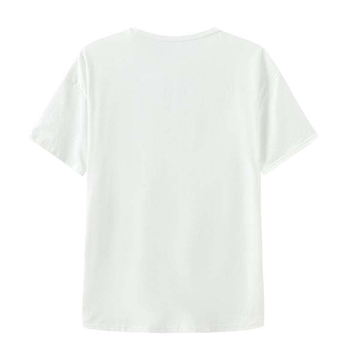 Women's T-shirt with creative Peace & Love graphic design Skjora