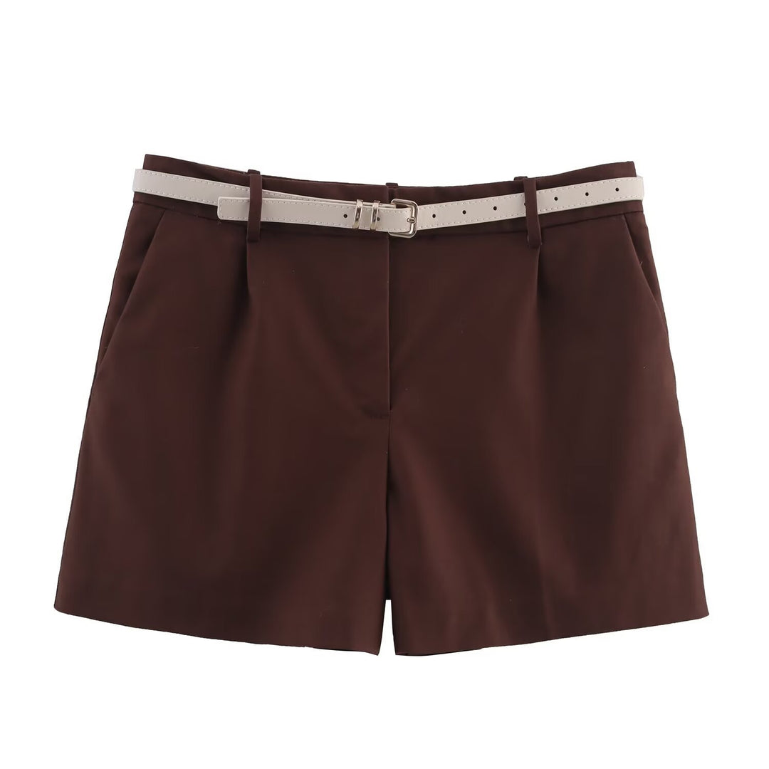 Damer elegante shorts med praktisk belte Skjora