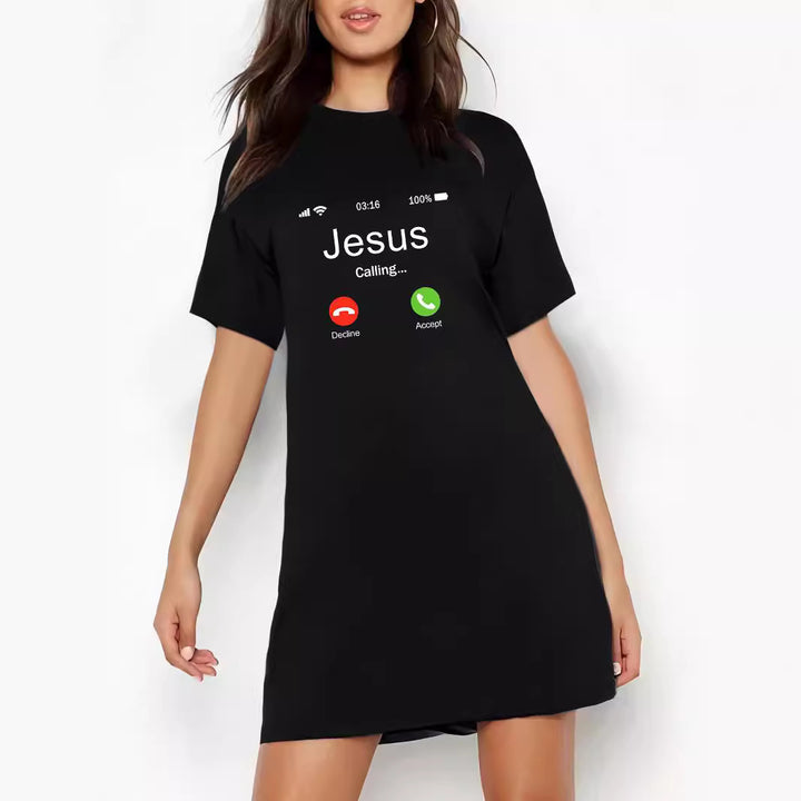 Dame Oversized T-skjorte med inspirerende tekst og iøynefallende grafisk design Skjora