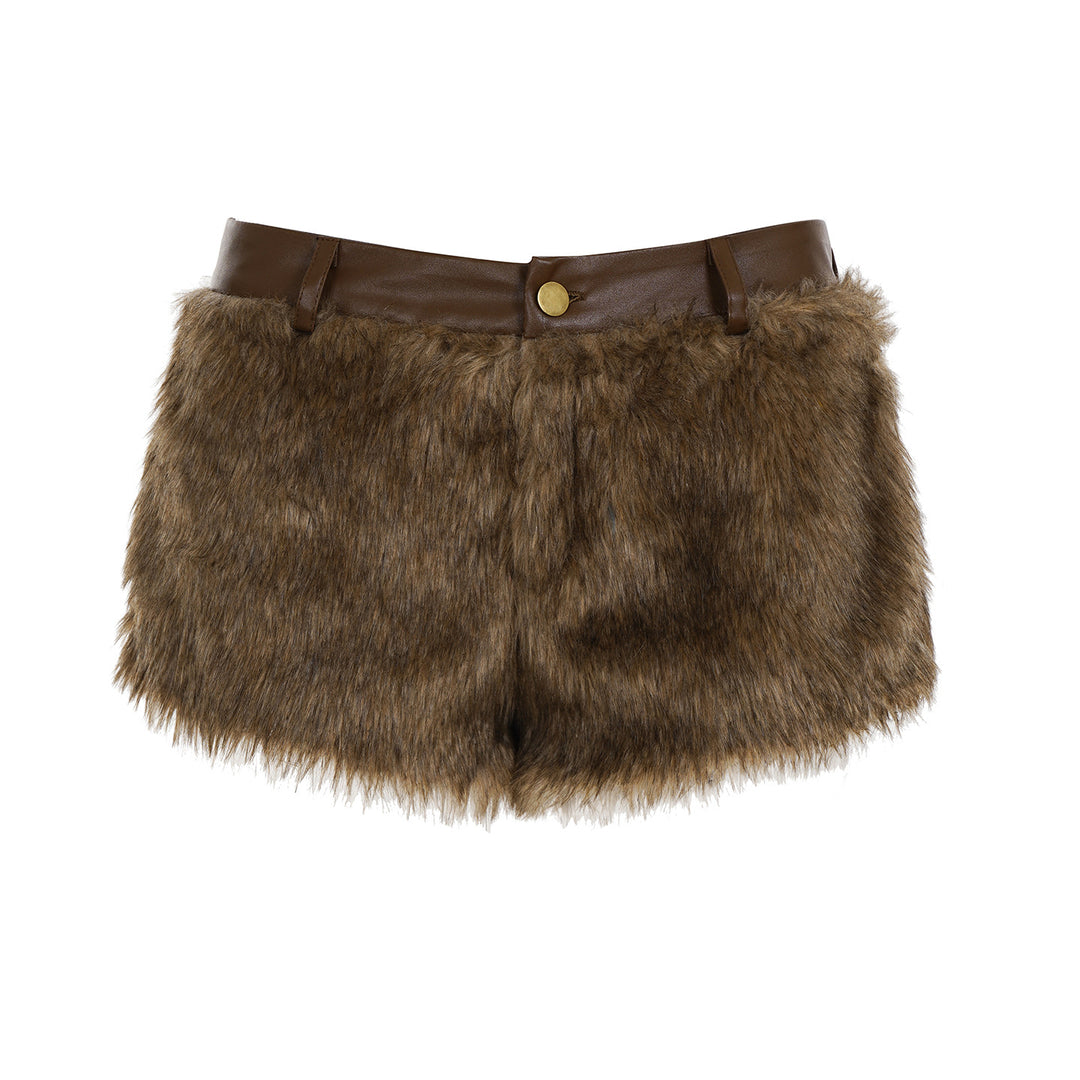 Dame Künstfell-Shorts Skjora