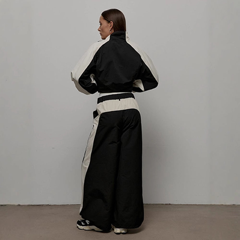 Kvinnelig sporty zip-jakke med elegant snitt og høy krage Skjora