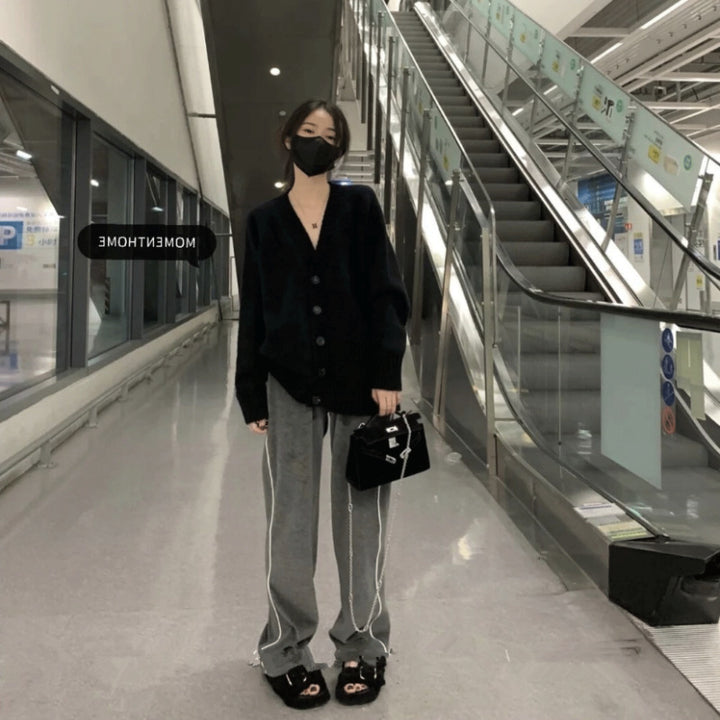 Damer myk cardigan med knapper Skjora