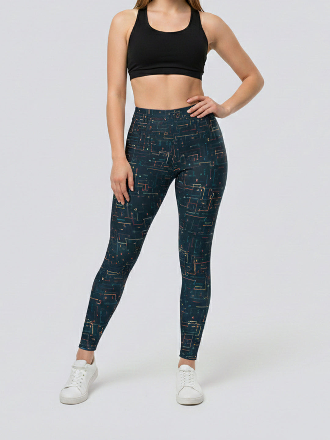 Damen Sportlegging mit stilvollem grafischen Design Skjora