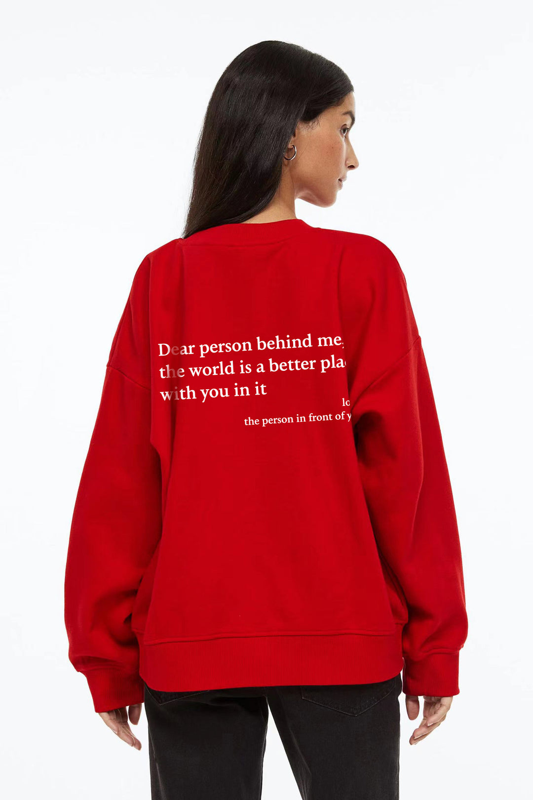 Kvinne sweatshirt med inspirerende design og komfortabel passform Skjora
