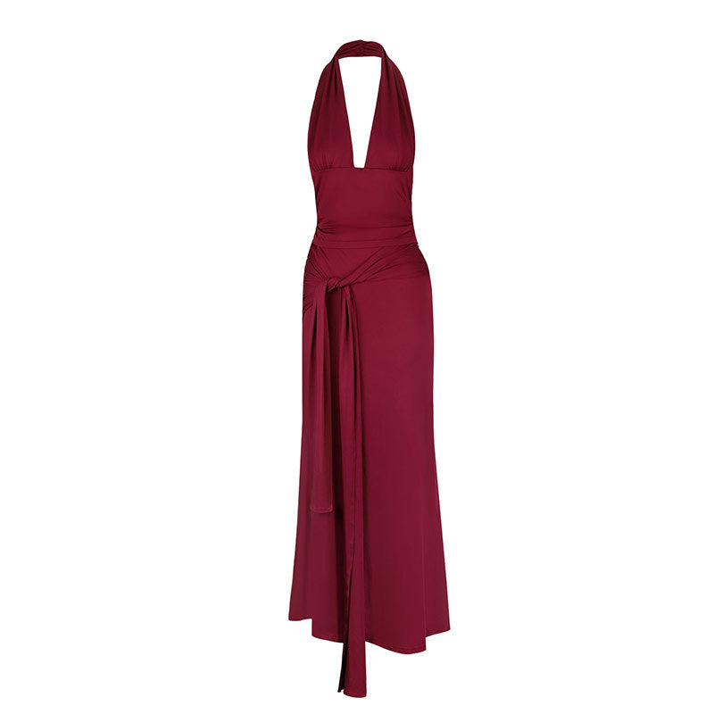 Women's Maxi Dress in Elegant Wrap Style Skjora