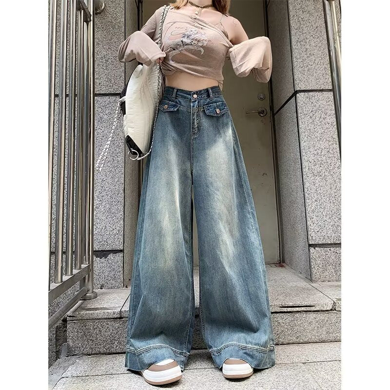 Kvinnenes vide jeans Skjora