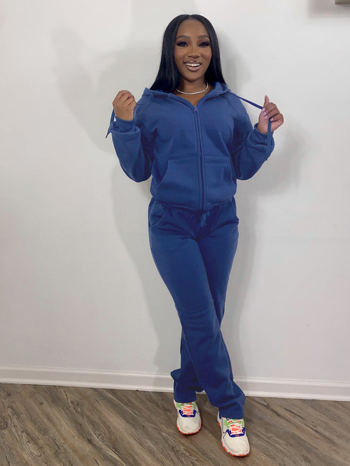Damers sporty fritidsdress-set med full glidelås Skjora