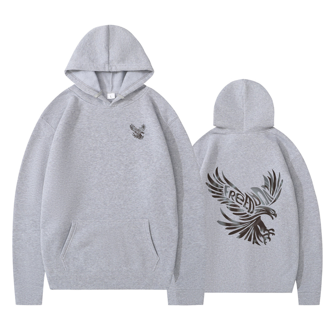 Dame hoodie med ikonisk ørn design og myk innerforet Skjora