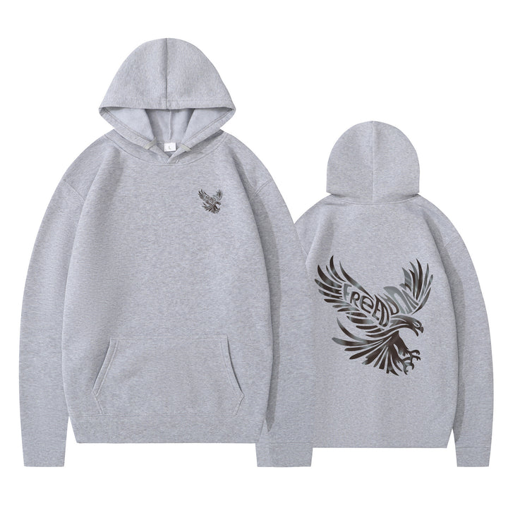 Dame hoodie med ikonisk ørn design og myk innerforet Skjora