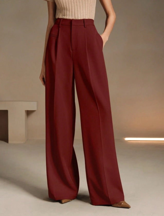 Dame bred og elegant dressbukse med høy liv Skjora