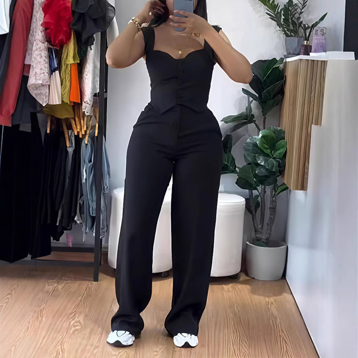 Dame Elegant og figurnær Jumpsuit Skjora