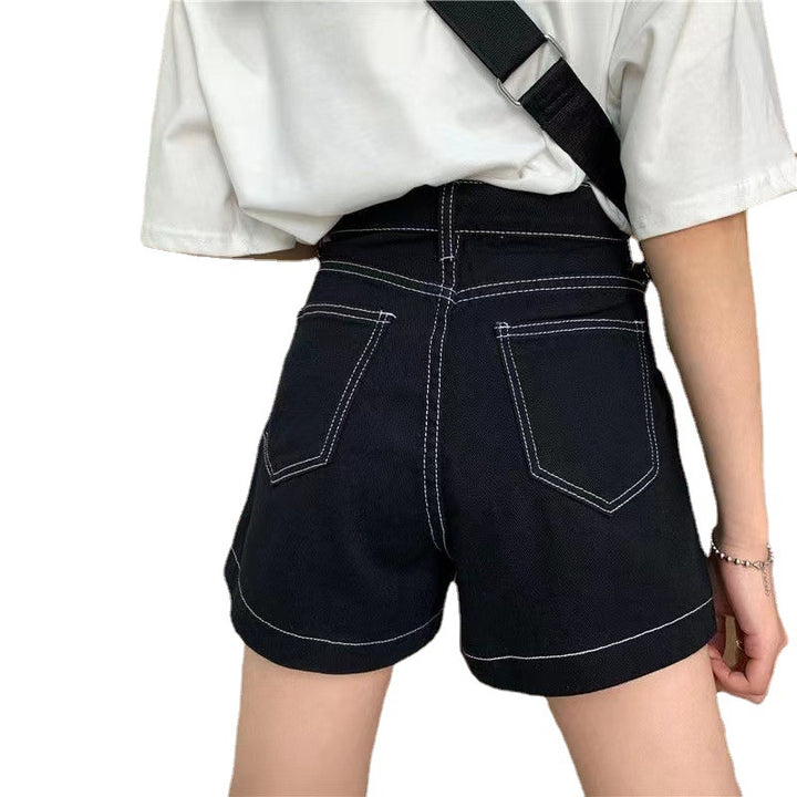 Damer Høy midje shorts med en avslappet kutt og praktiske lommer