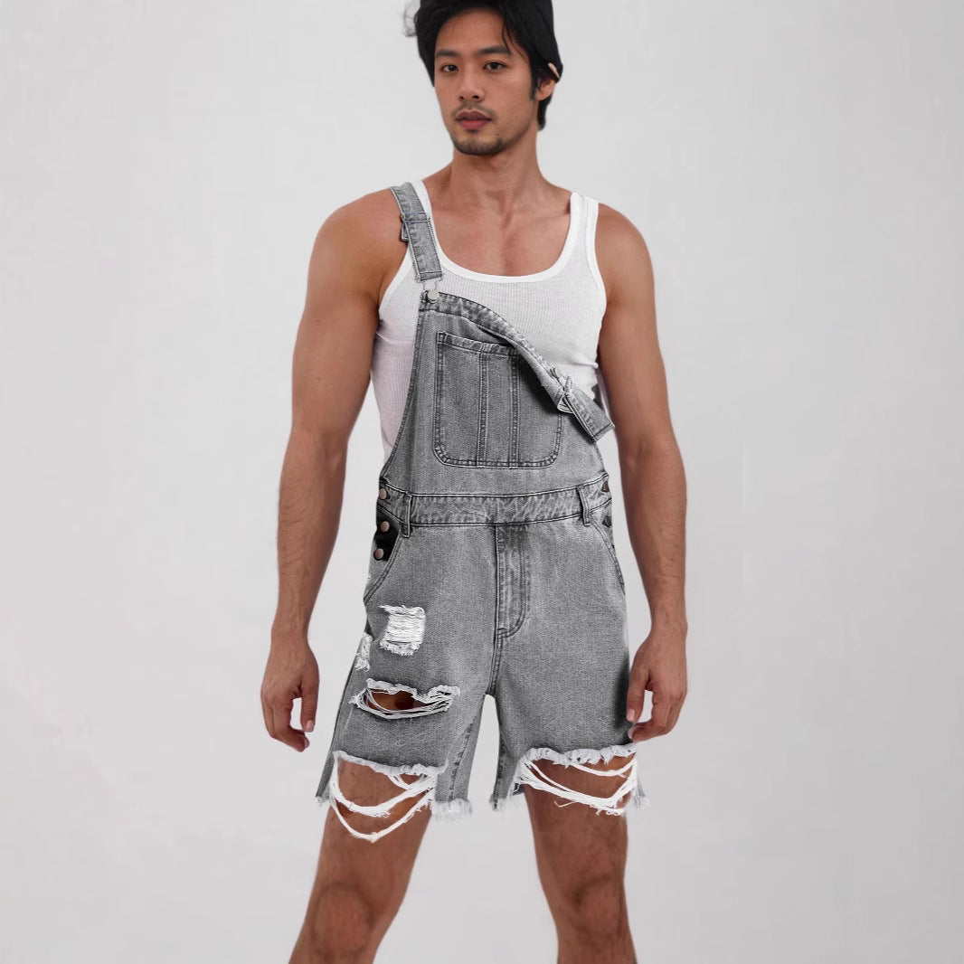 Herrer Løs Jeans-Overall Skjora