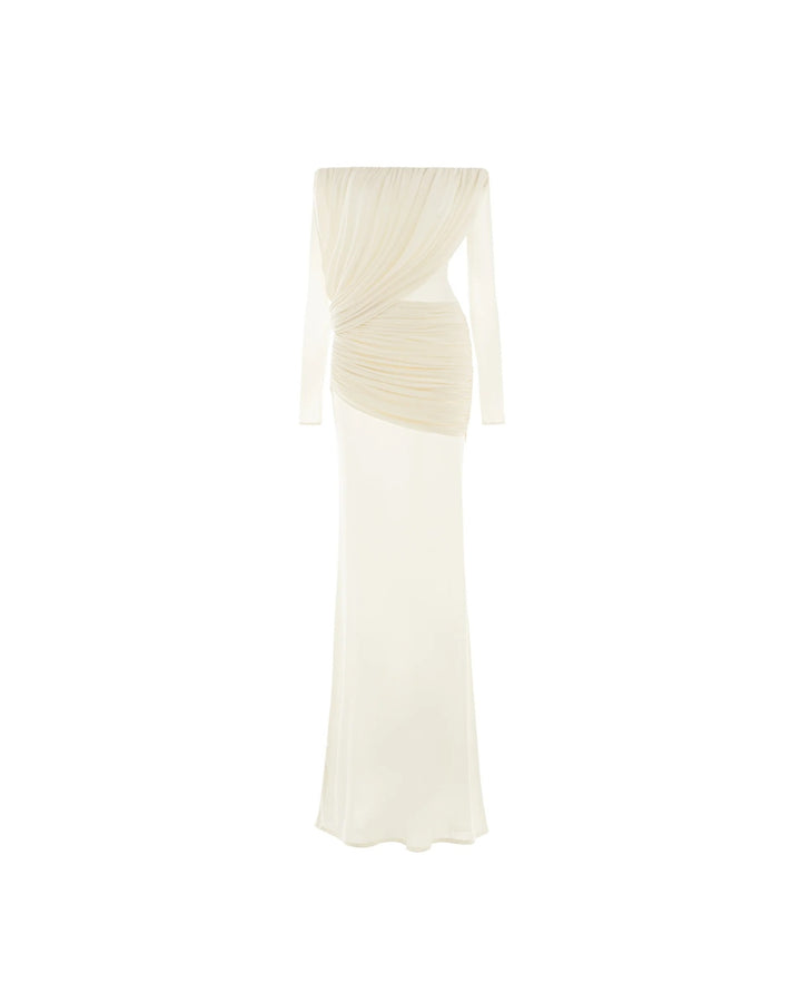 Dame elegant kjole med asymmetrisk drapering Skjora