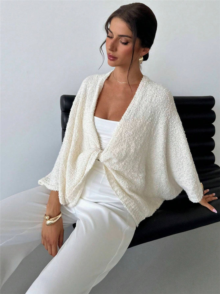 Dame Kimono Jakke med Bred Cut og Uformell Eleganse Skjora