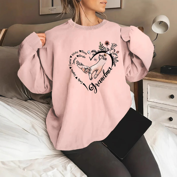 Kvinne avslappet genser med blomsterdesign Skjora