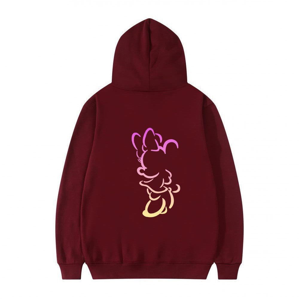 Dame hoodie med kunstnerisk skydesign og myk indre fôr Skjora