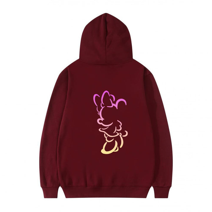 Dame hoodie med kunstnerisk skydesign og myk indre fôr Skjora