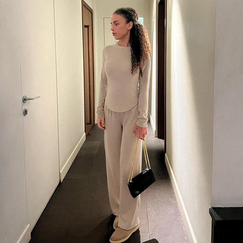 Dame Loose-Fit Loungebukser med elastisk liv og mykt materiale Skjora