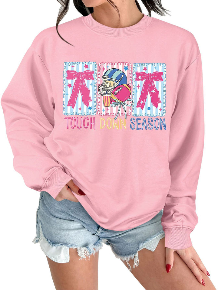 Dame sweatshirts med kreativ fotballmotiv og avslappet snitt Skjora