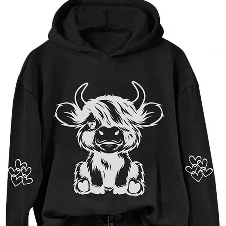 Lady hot hot hot apartment with a beautiful cow motif and practical kangaroo pockets Magpie
