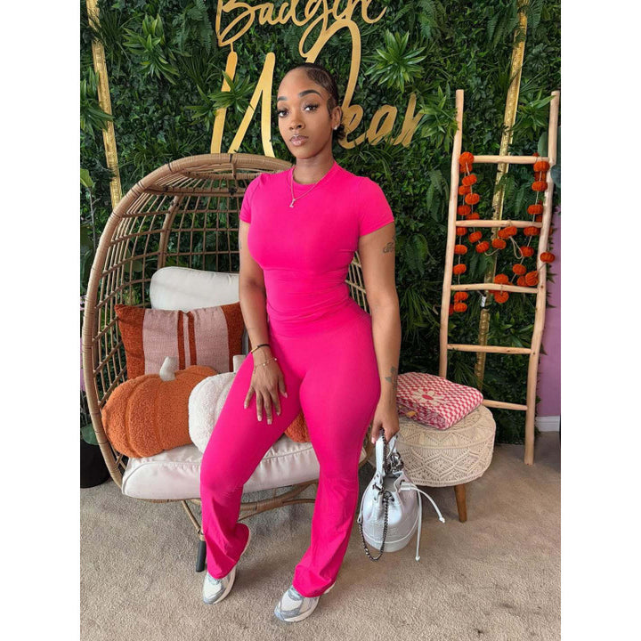 Damer Sporty Jumpsuit med figursydd snitt og estetisk design Skjora