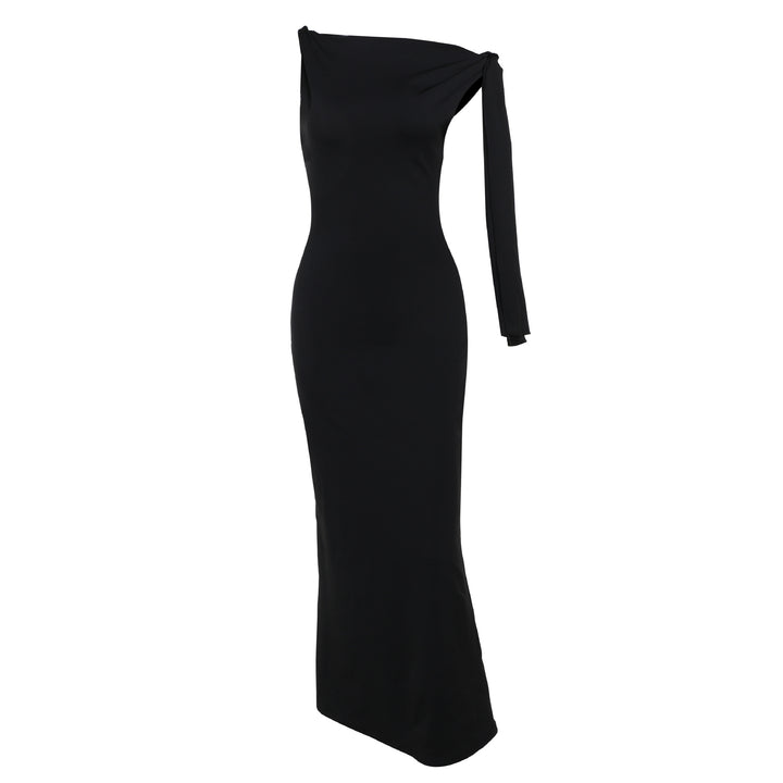 Damer elegant Maxikjole med asymmetrisk design og ermeless snitt Skjora