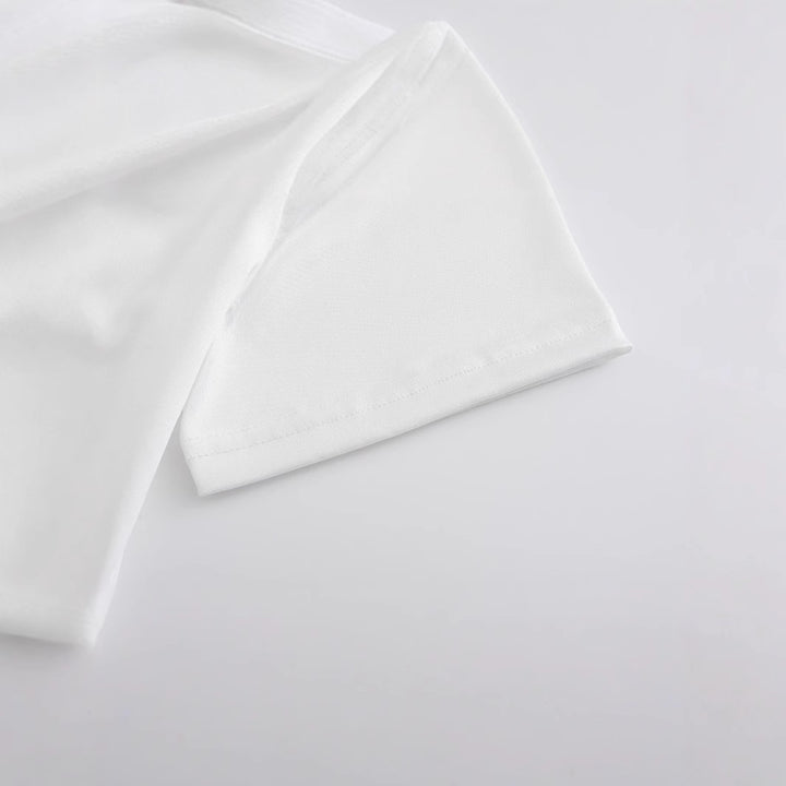 Dame Crop-T-skjorte med kreativt landsflagg-design Skjora