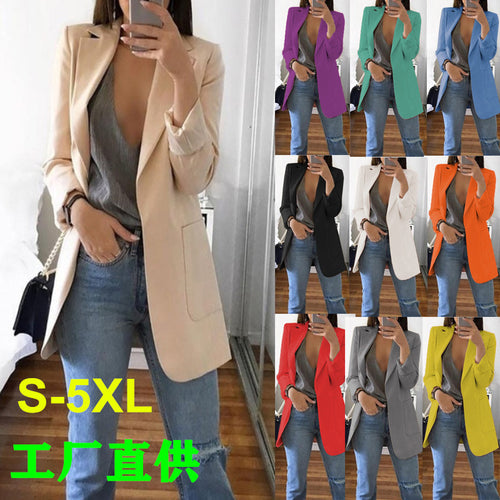 Dame elegant blazer med innsvingt snitt og praktiske lommer Skjora