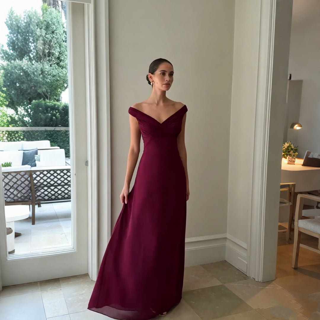 Damer Glamorøst Maxikjole med avtagbar design og elegant drapering Skjora