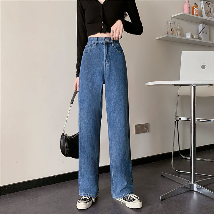 Kvinnenes brede jeans med høy midje Skjora