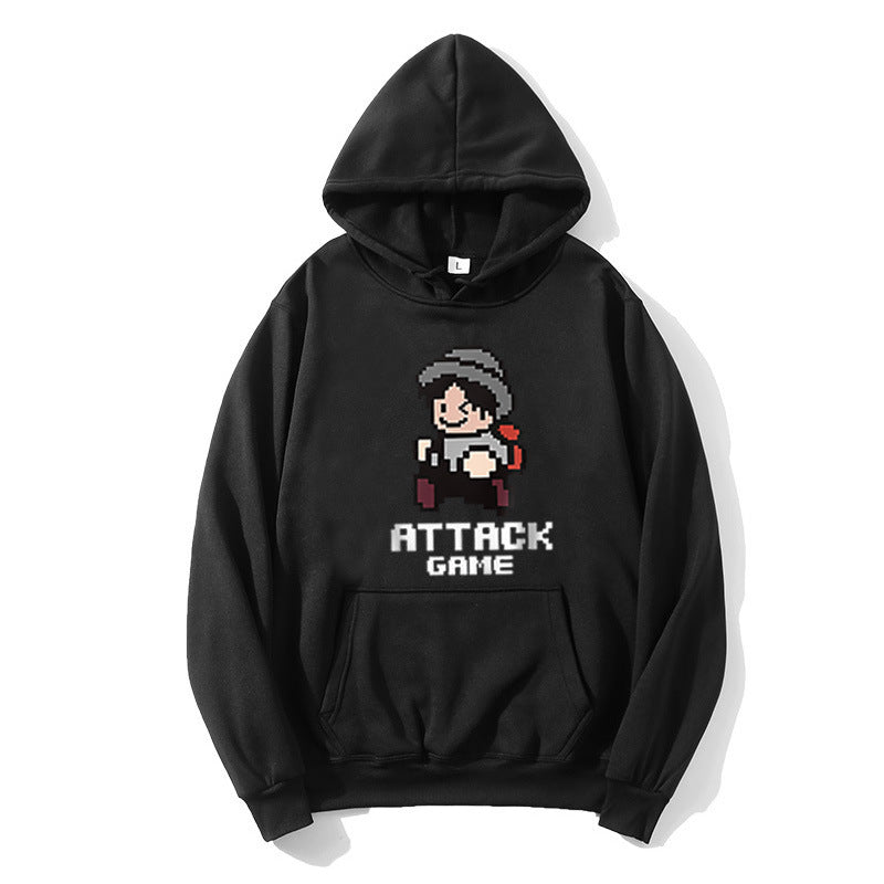 Women's Hoodie with Playful Retro Game Design Skjora