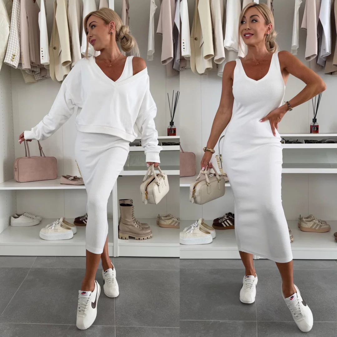 Kvinnes elegant og uformell klessett med cropped topp Skjora