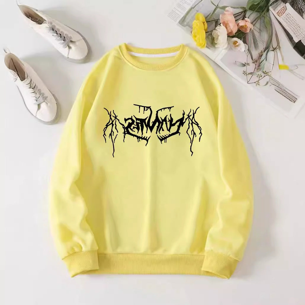 Dame casual sweatshirt med moderne grafisk design Skjora