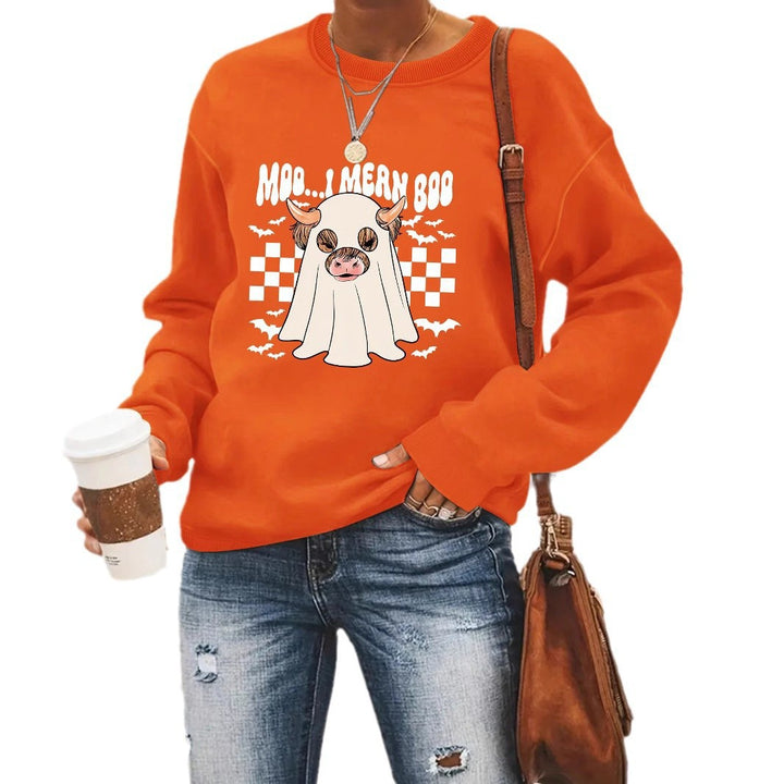 Dame sweatshirt i munter Halloween-design Skjora