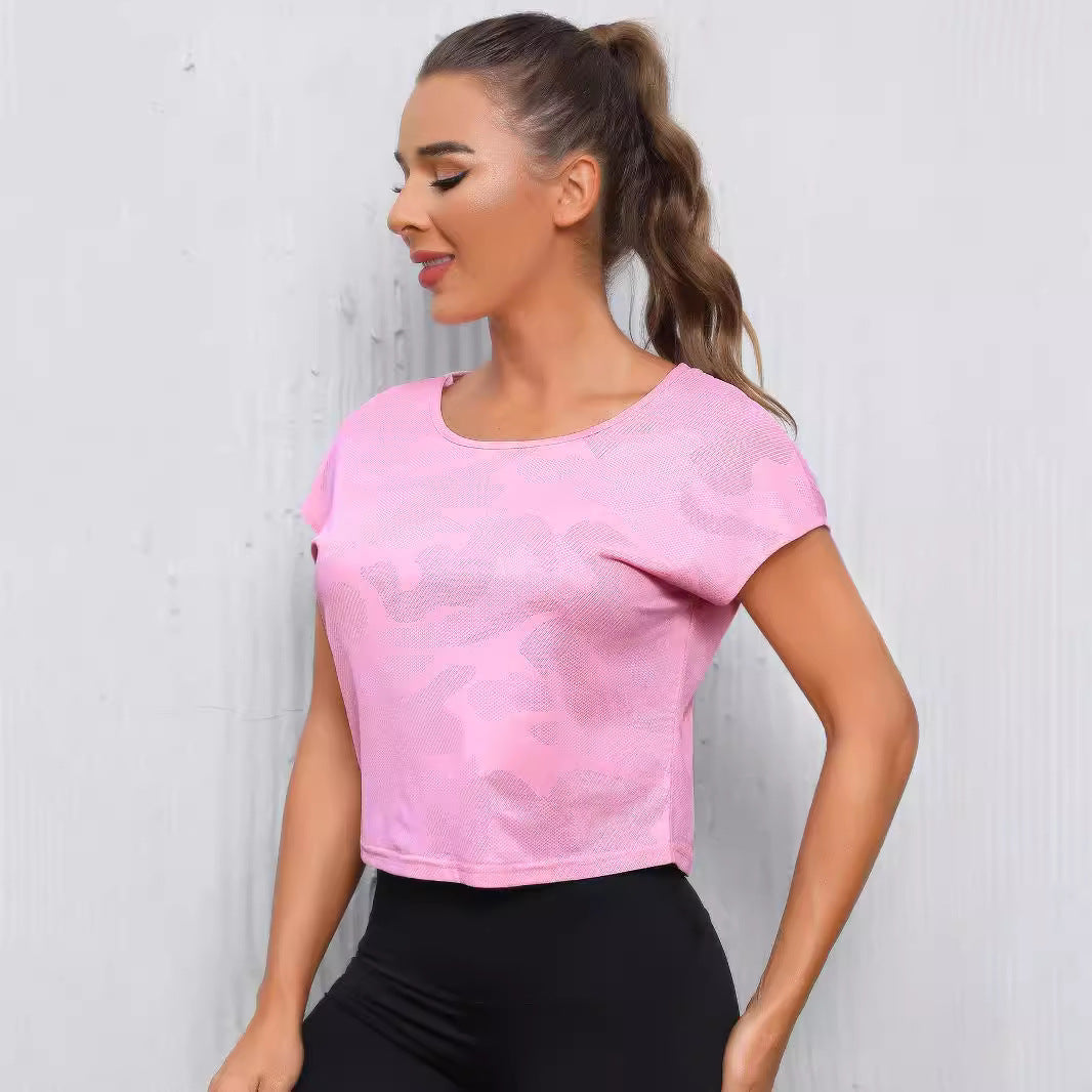 Damer Sporty Crop-Top med pustende nettstruktur Skjora
