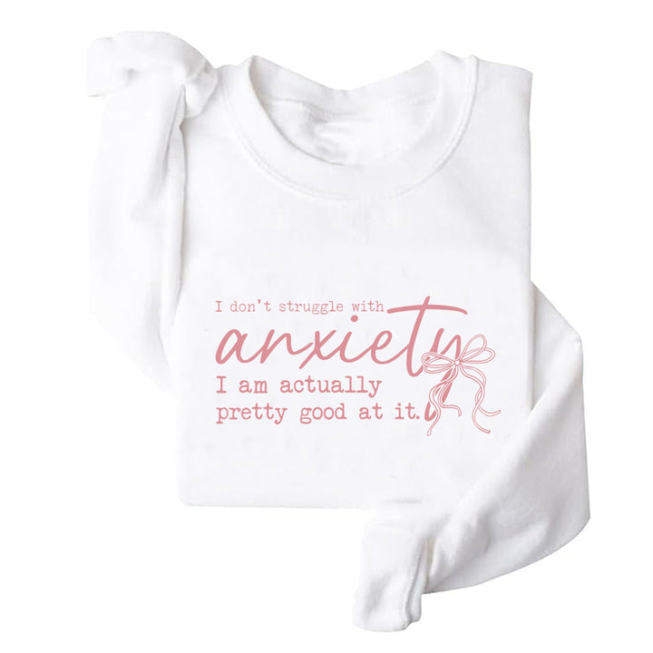 Dame sweatshirt med motiverende budskap og kreativt design Skjora