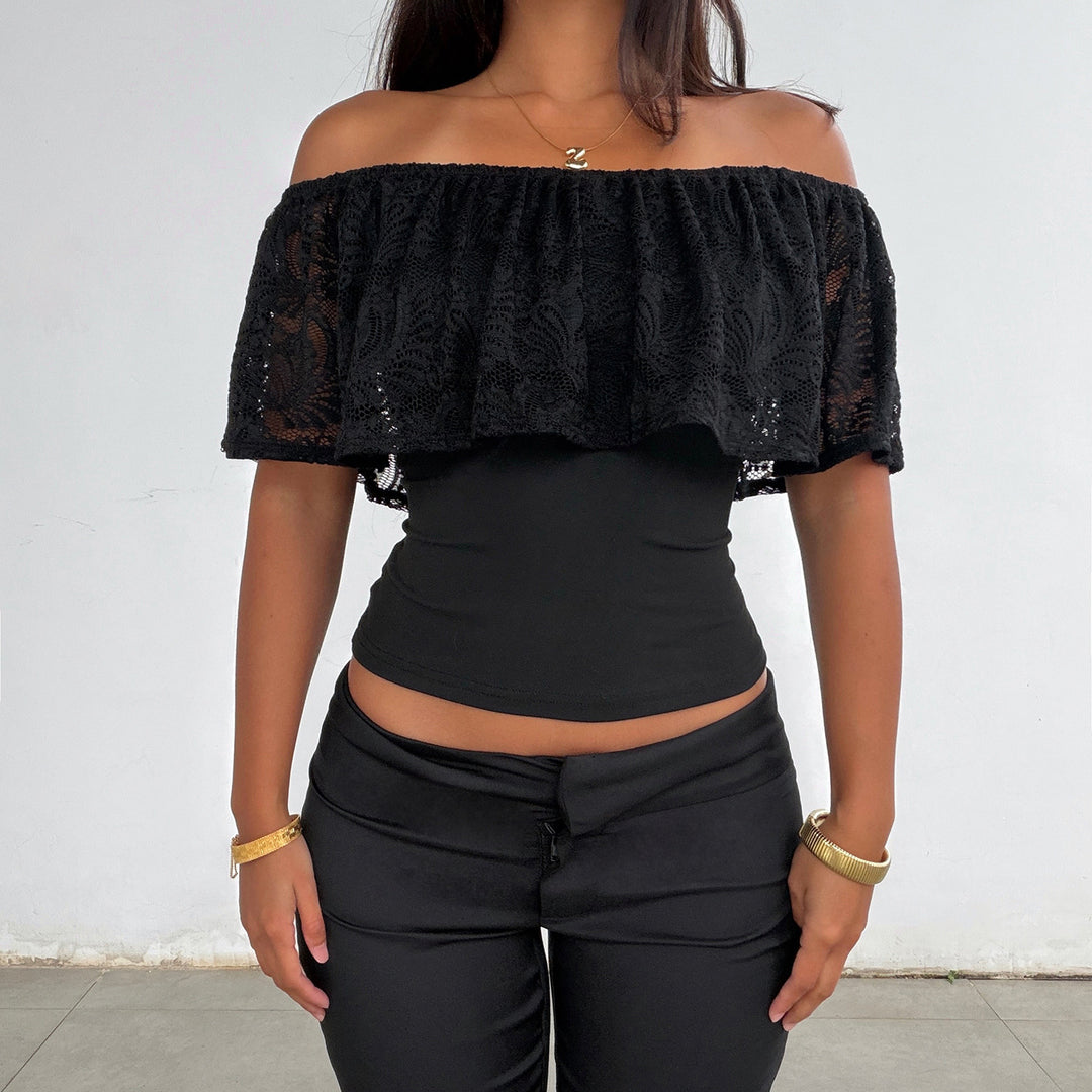 Dame Off-Shoulder Spiss Overdel Skjora