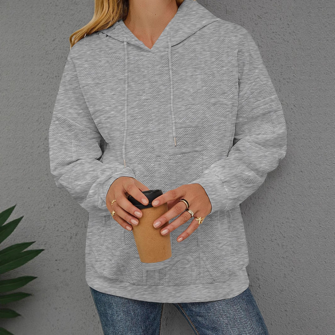 Dames oversized hettegenser med teksturdesign Skjora