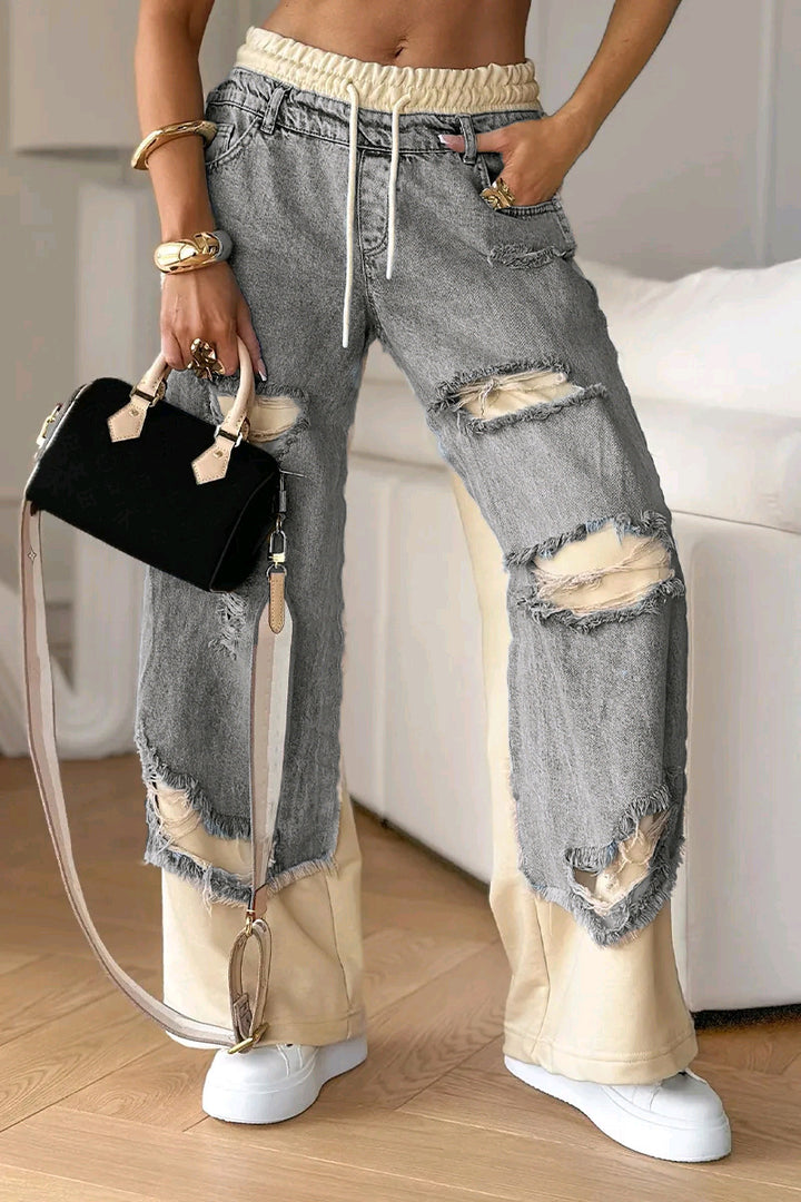 Kvinner Urban Ødelagt Denim Jogger Skjora
