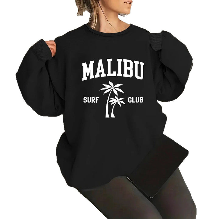 Dame sweatshirt med avslappet surfeklubbtrykk Skjora
