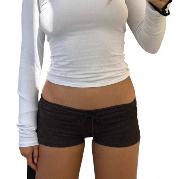 Dame Sporty Shorts med stjerneprint og elastisk strikk Skjora