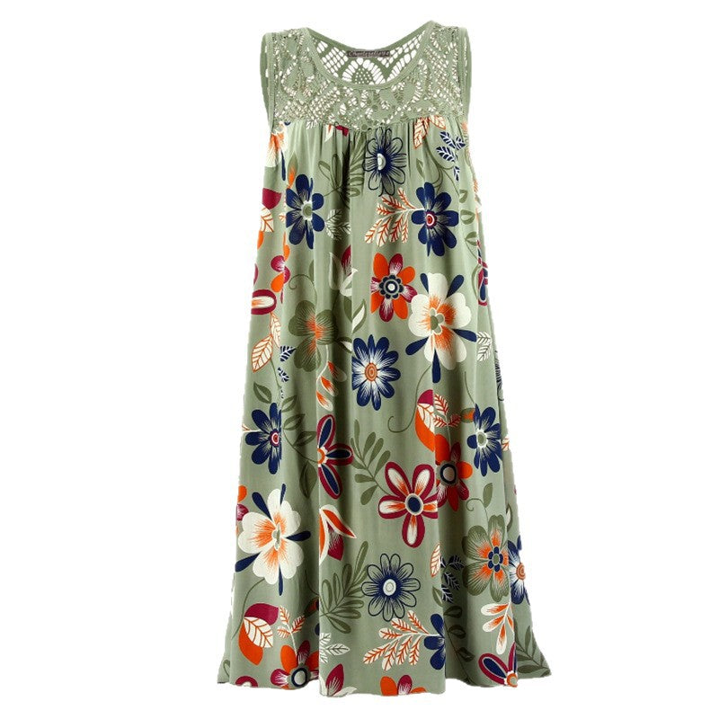 Dame Langkjole med floral spissstruktur Skjora