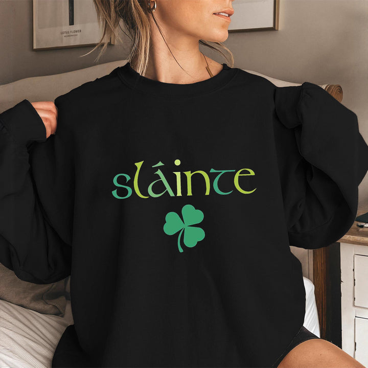 Dame sweatshirt med voluminøse ermer og motiverende design Skjora