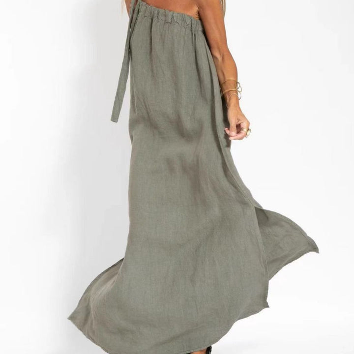 Dame Maxi kjole med asymmetrisk strop Skjora