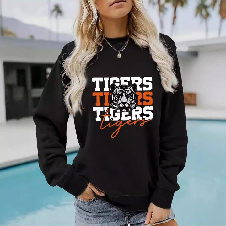 Damegenser med dyrelignende tigermønster og avslappet passform Skjora