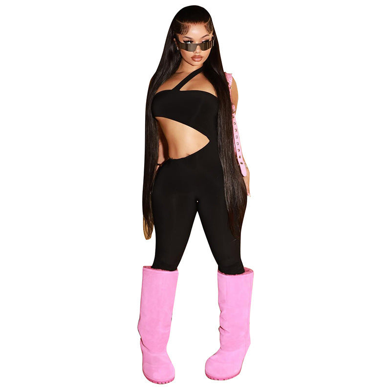 Dame Sporty sett med crop-top og leggings Skjora