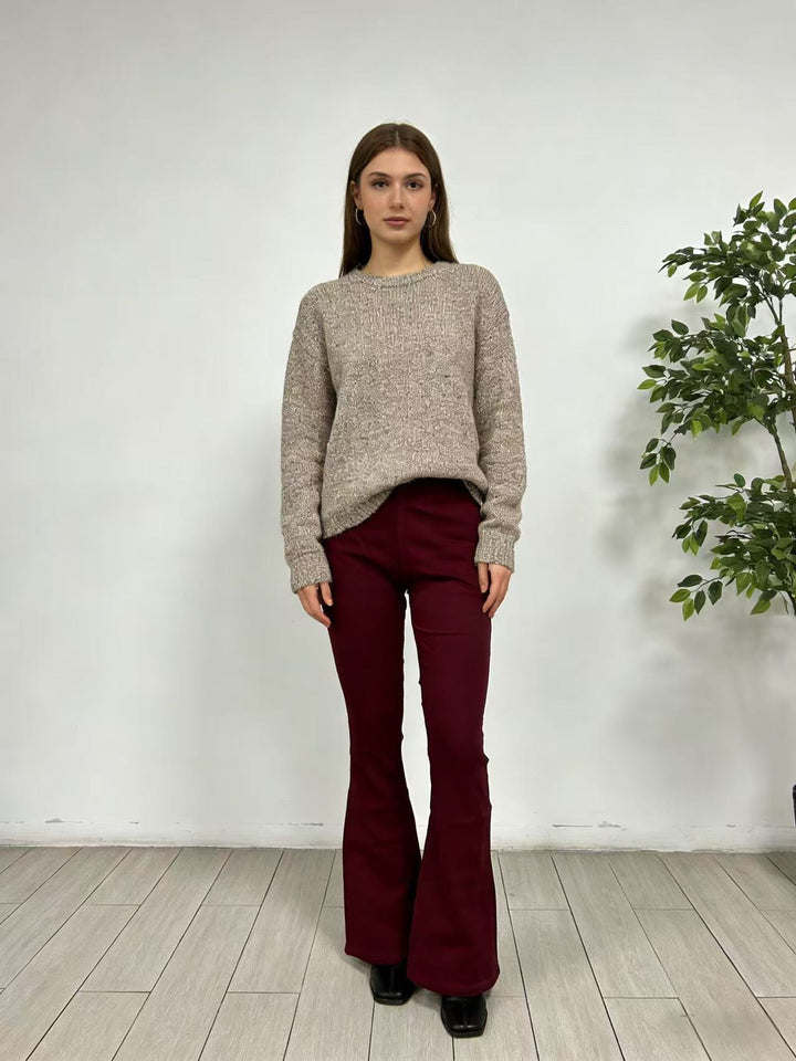 Dame moderne Flared Jeans med høy midje og komfortabel passform Skjora