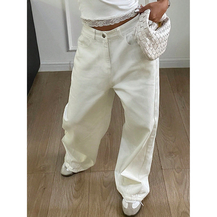 Dame Bred Høytlivsjeans i moderne design Skjora
